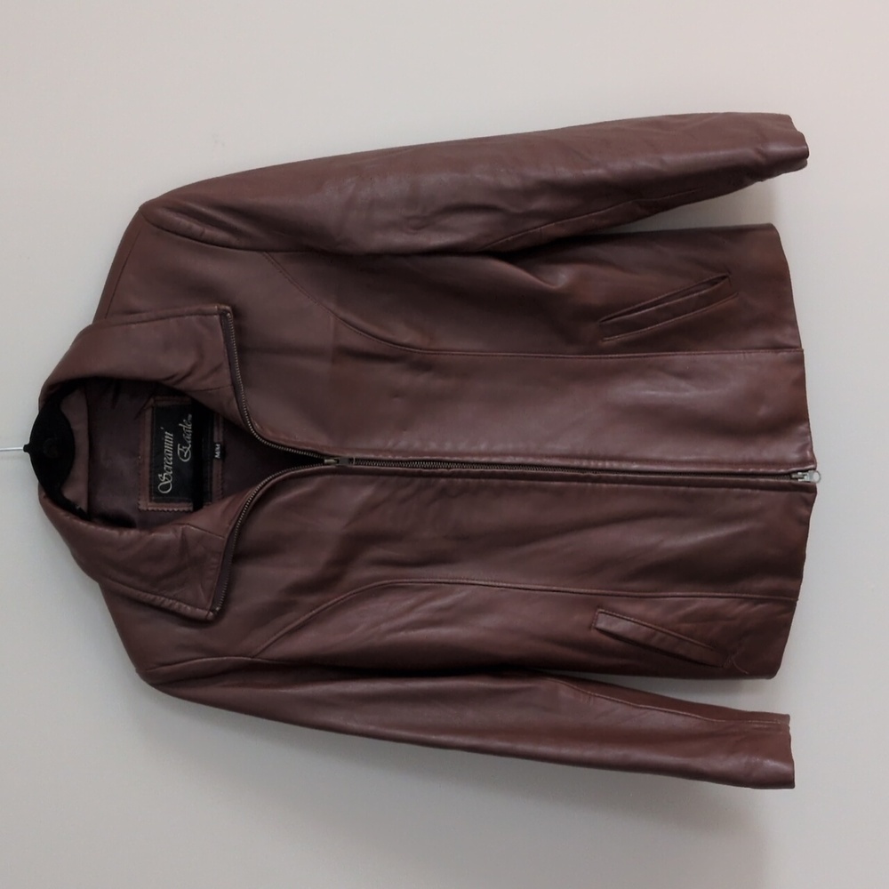 Screamin’ Eagle Brown Genuine Leather Zip Jacket Size M
